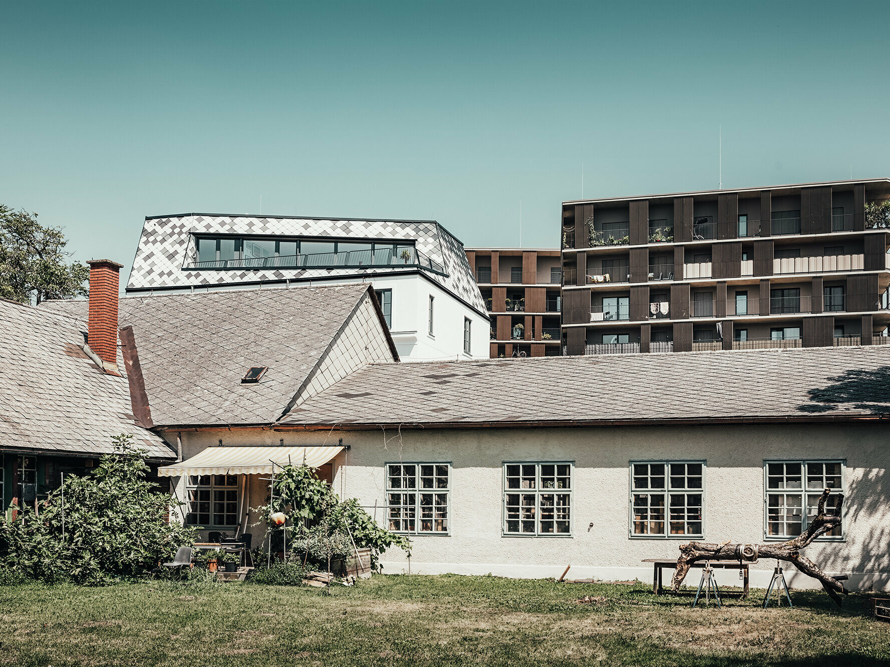 Ansicht von der angrenzenden Werkstatt aus.